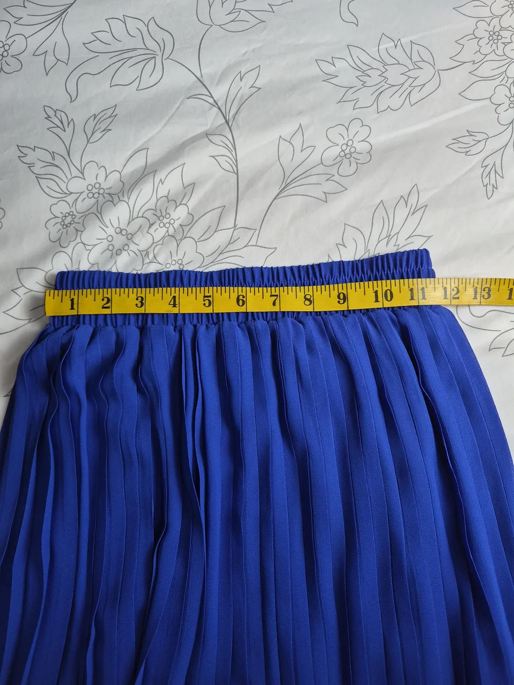 Royal Blue Accordion Pleat Midi Skirt – High Waisted Flowy Cobalt Blue Size 4